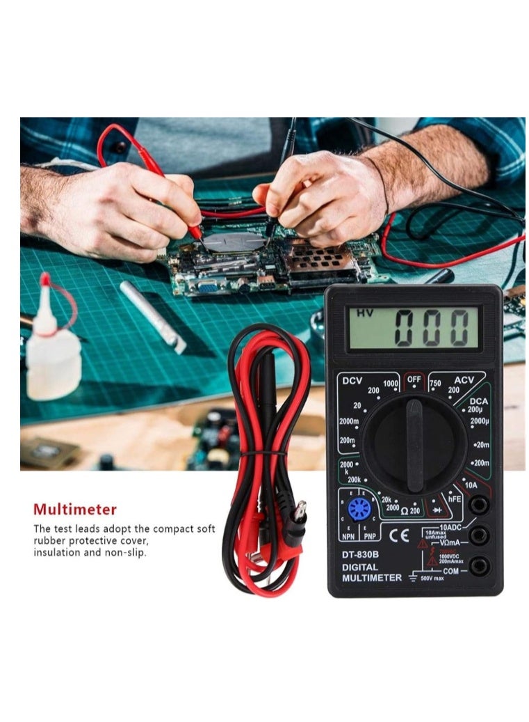 Test and Measurement DT830B AC/DC LCD Digital Multimeter 750/1000V Voltmeter Ammeter Ohm Tester High Safety Handheld Meter Digital Multimeter Industry and Science HunShie - Image 2